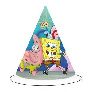 Papírové party čepičky Sponge Bob 6 ks