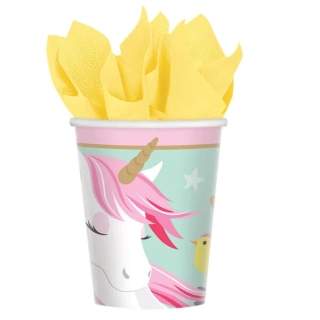 Papírové kelímky Jednorožec 8 ks