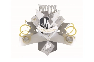 Svatební 3D přání Pop Up novomanželé