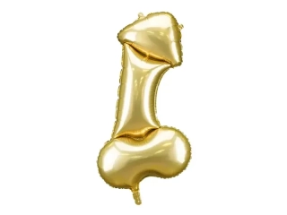 Fóliový balónek zlatý penis 46 x 88 cm