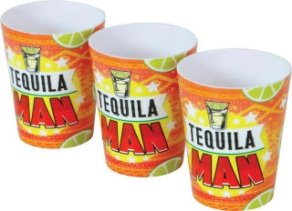 Plastové panáky Tequila Man 3 ks