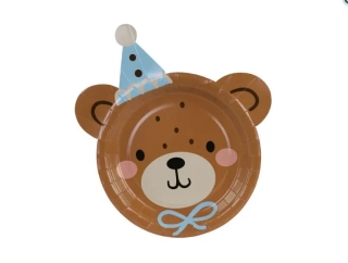 Papírové talíře medvídek 23cm - 6 ks