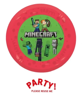 Plastový talíř Minecraft znovupoužitelné 21 cm