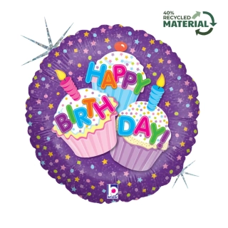 Fóliový balónek kruh Cupcake HB 46 cm 