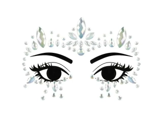 Lepící kamínky na obličej svítící ve tmě 15 x 9 cm