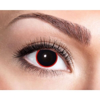 Barevné kontaktní čočky černé s červeným okrajem Hellraiser