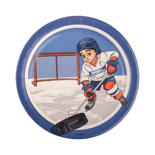 Papírové talíře Hokejový sen 23 cm - 8 ks