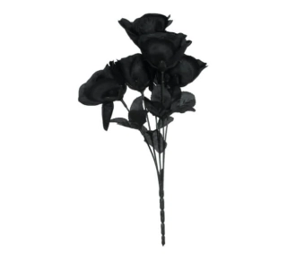 Svazek černých růží 35 cm