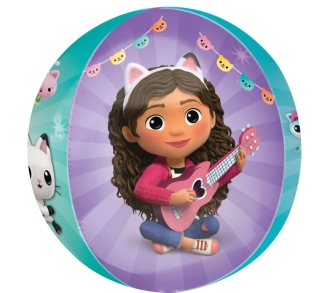 Fóliový balonek Gábinin kouzelný domek koule 38 x 40 cm