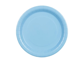 Papírové talíře světle modré 23 cm 6 ks