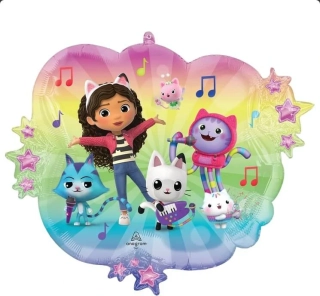 Fóliový balonek Gábinin kouzelný domek oblak 50 x 71 cm