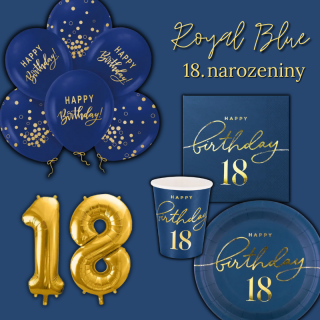 Dekorační sada 18. narozeniny Royal Blue
