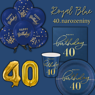 Dekorační sada 40. narozeniny Royal Blue