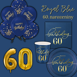 Dekorační sada 60. narozeniny Royal Blue