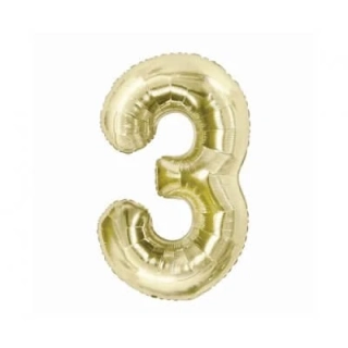 Fóliová číslice - šampáň 3 - 85 cm