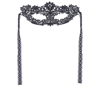 Krajková škraboška černá