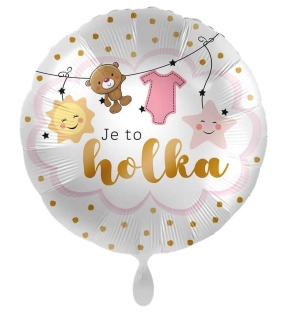 Fóliový balonek Je to holka CZ 43 cm