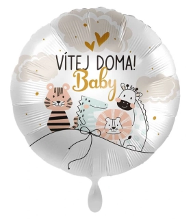 Fóliový balonek Vítej doma! Baby CZ 43 cm