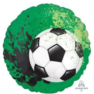 Fóliový balonek Fotbal zelený kruh 43 cm