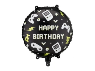 Fóliový balónek Gamer - Happy Birthday 35cm