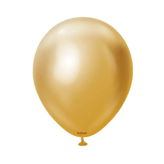 Dekorační chromové balonky zlaté 13 cm/5" 100 ks