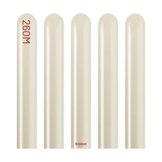 Dekorační modelovací balonky chromové bílé zlato 260M 50 ks