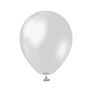 Dekorační metalické balonky stříbrné 13 cm/5" 50 ks