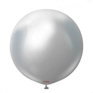 Dekorační balonek chromový stříbrný 60 cm/24"