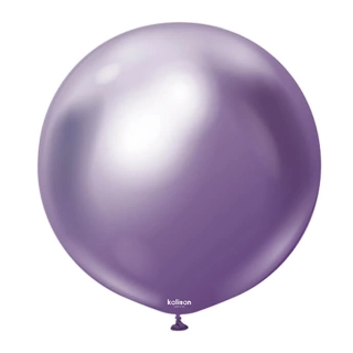 Dekorační chromový balonek fialový 60 cm/24"