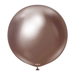 Dekorační chromový balonek hnědý 60 cm/24"