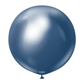 Dekorační chromový balonek tmavě modrý 60 cm/24"