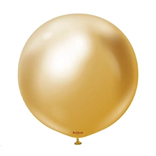 Dekorační balonek chromový zlatý 90 cm/36"