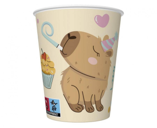 Papírové kelímky Kapybara 8 ks