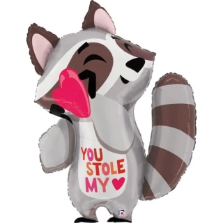 Fóliový balónek Mýval „You Stole My Heart“ – 63 cm