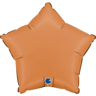 Fóliový balonek hvězda karamelová 46 cm