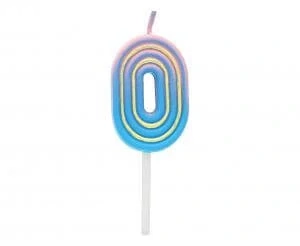 Dortová svíčka NEON číslo 0