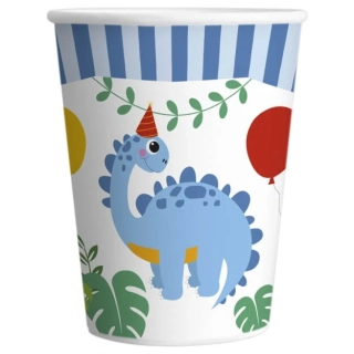 Papírové kelímky Dino Party 8 ks
