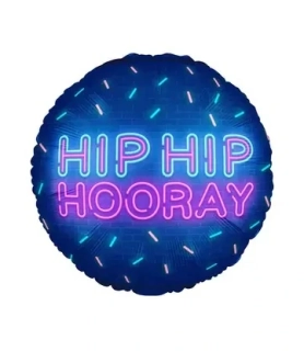 Fóliový balonek Hip Hip Hooray kruh 46 cm
