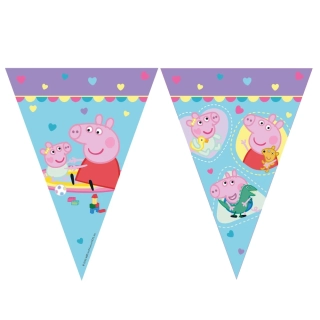 Vlaječková girlanda Prasátko Peppa Baby Evie 230 cm