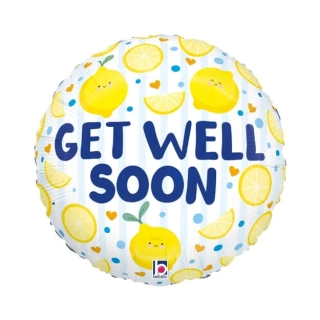 Fóliový balónek Get Well Soon citrónky 45cm