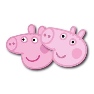 Papírové masky Prasátko Peppa 6 ks