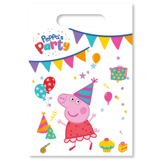 Plastové party tašky Prasátko Peppa oslava 6 ks