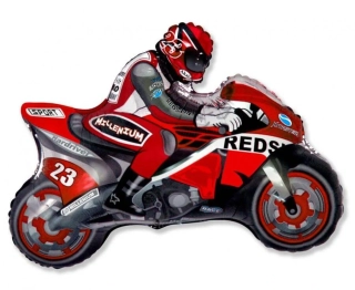 Fóliový balónek MINI motorka červeno-černá 31cm