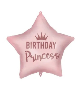 Fóliový balonek hvězda Birthday Princess 46 cm