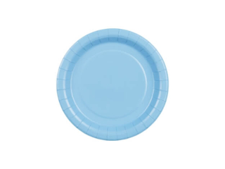Papírové talíře světle modré 18cm 6ks