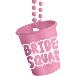 Panák na řetízku Bride Squad - růžový
