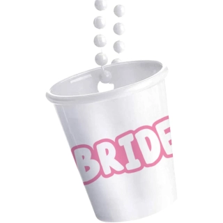 Panák na řetízku Bride - bílý