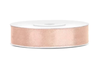 Saténová stuha světle broskvová 12 mm × 25 m
