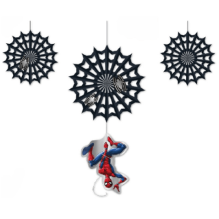 Závěsná dekorace Spiderman World of Webs 4 ks