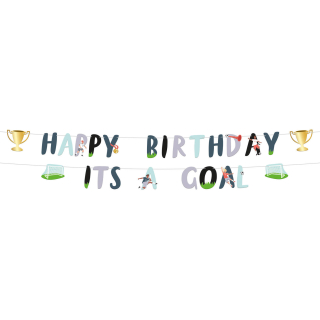 Závěsný baner Fotbalová párty „Happy Birthday It's a Goal“ 1,5 m